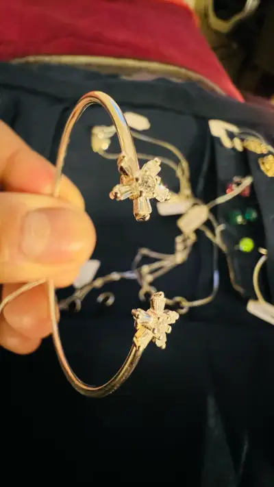 Esclaba de Plata 925, con dos Estrellas y circon. - miniatura 4