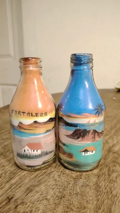 Botellas decorativas de arena Fortaleza - miniatura 1
