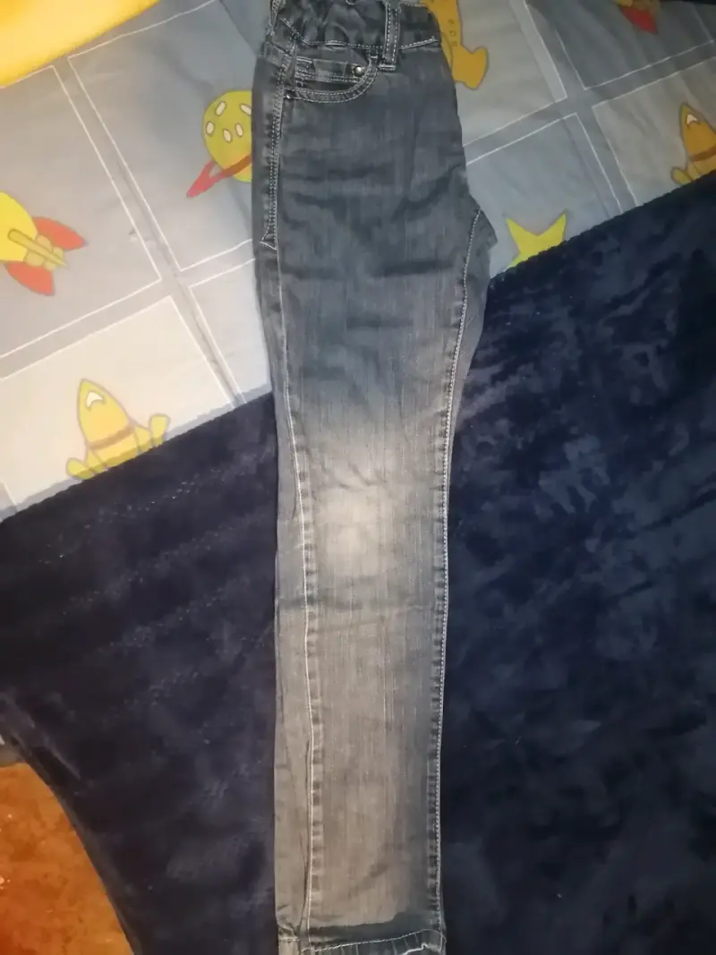 Buzo completo azul jeans y pantalones canguro - 4