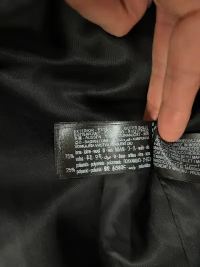 Abrigo largo beige de paño Zara - miniatura 3