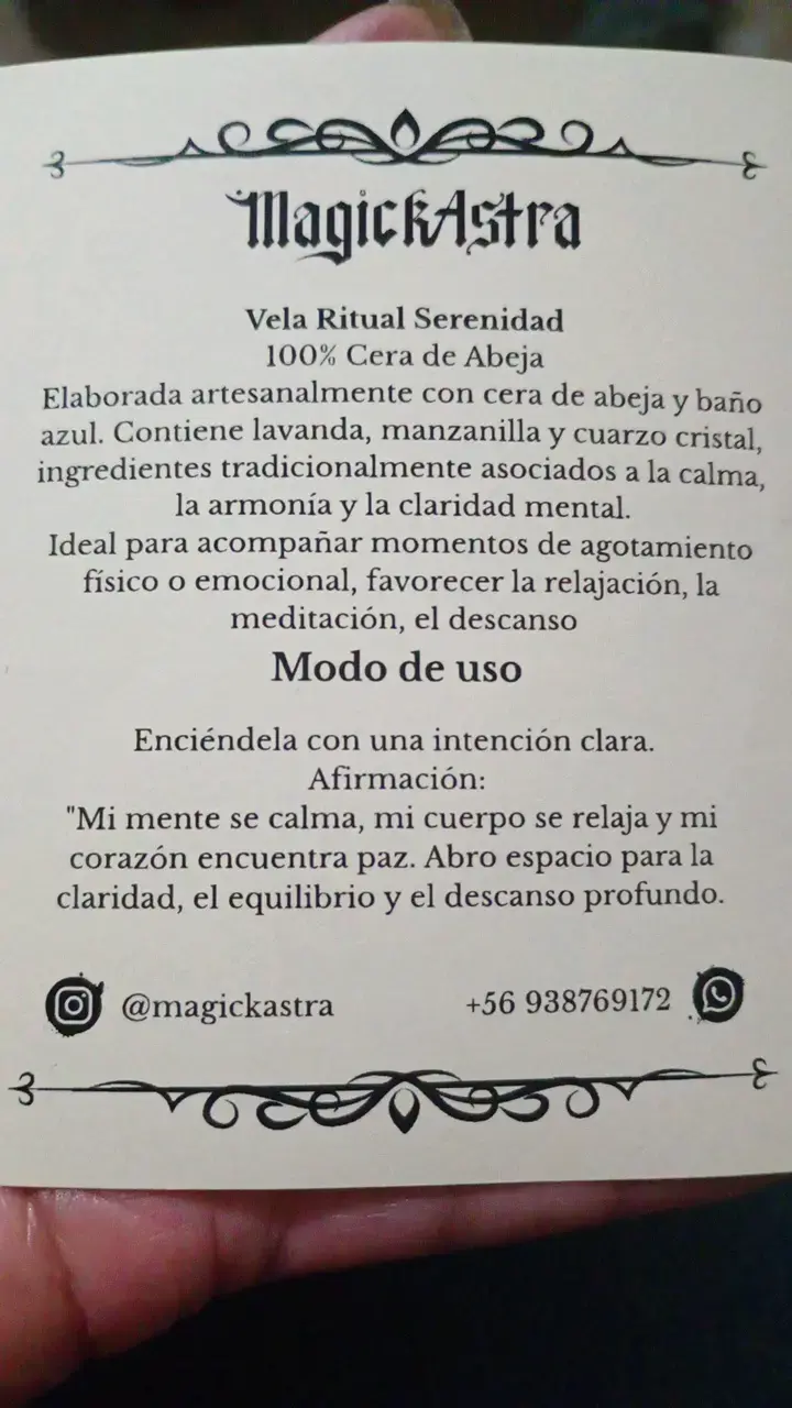 Vela ritual serenidad - 2