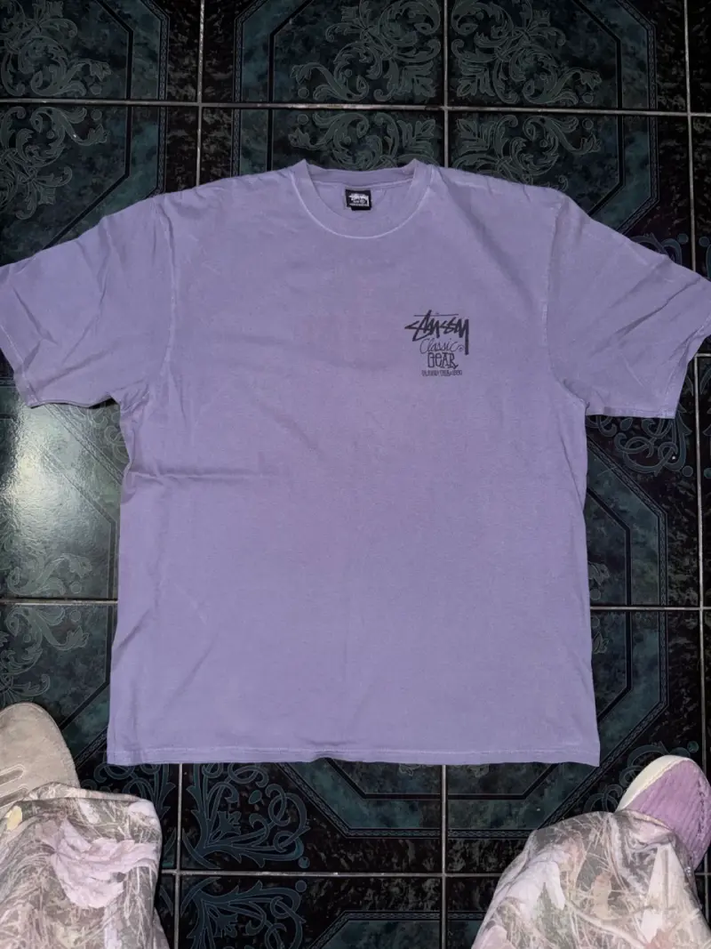 Polera Stussy Classic Gear morada - 1