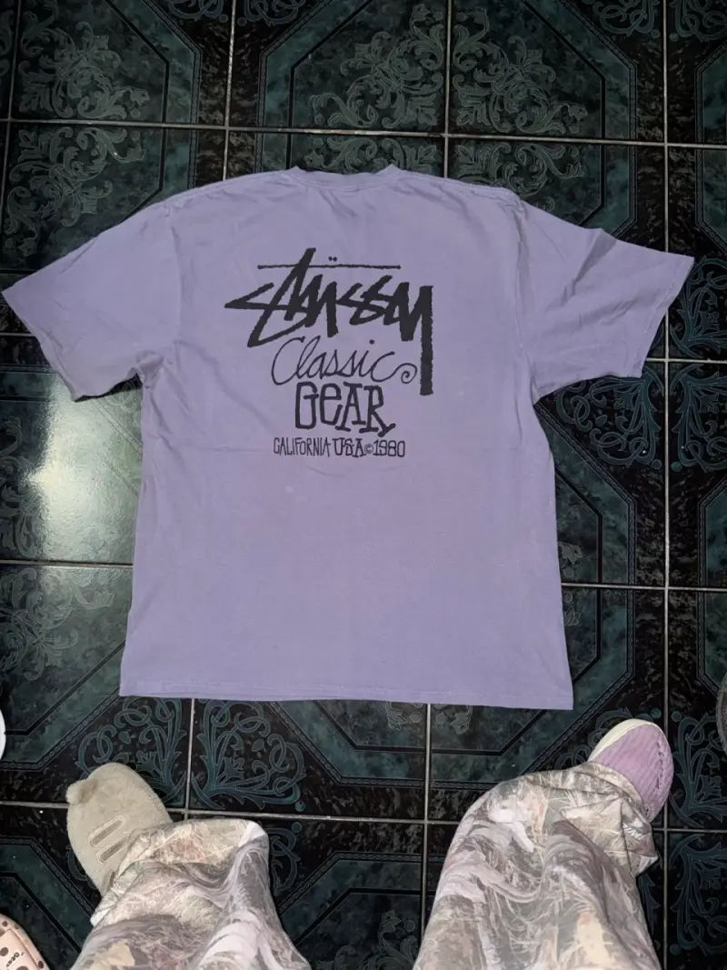 Polera Stussy Classic Gear morada - 2