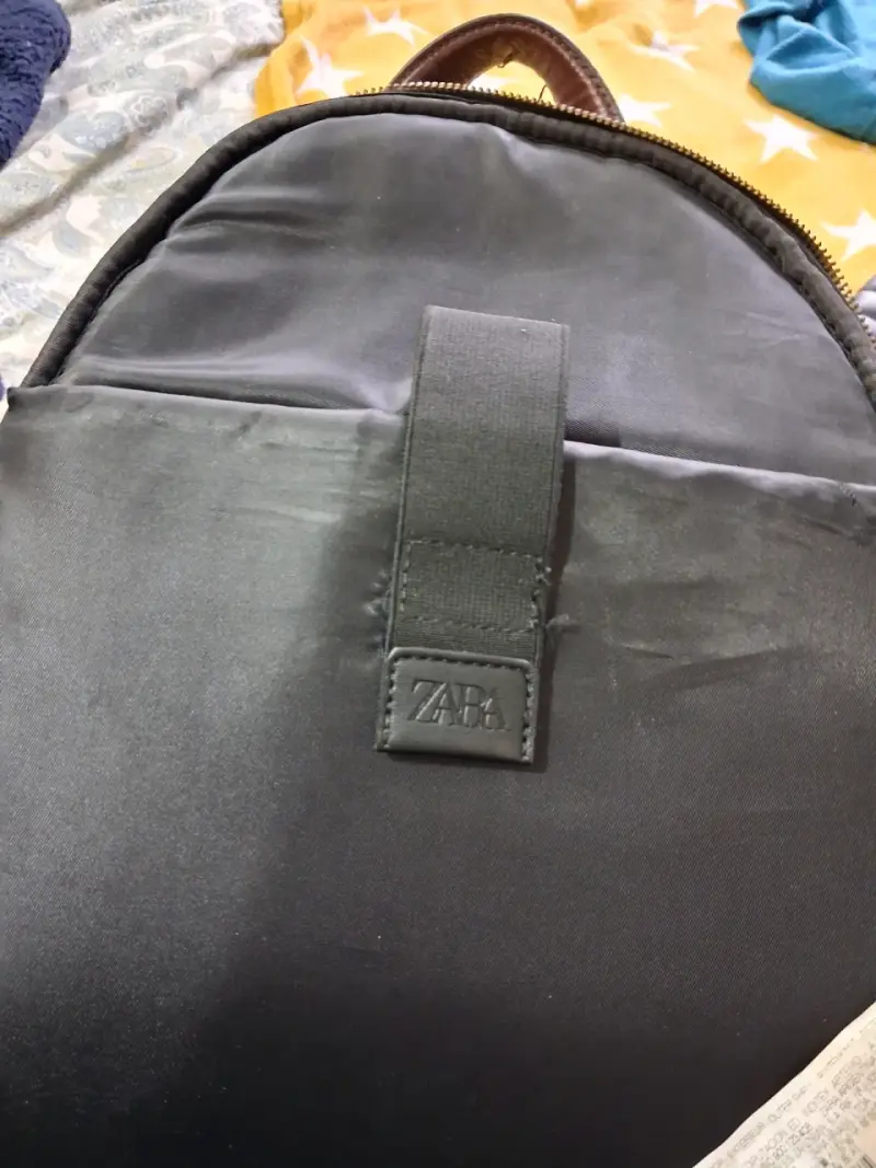 Chaqueta de cuero negra Zara para hombre - 5