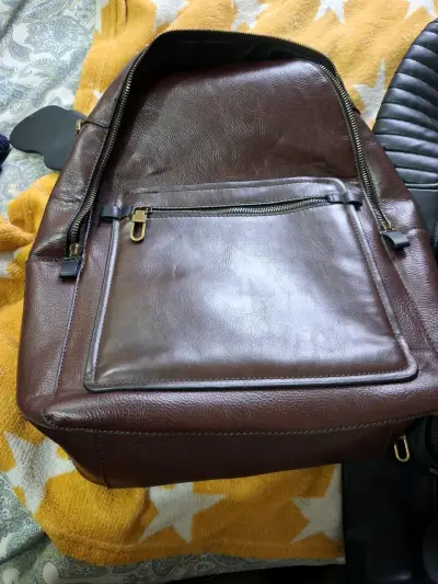 Chaqueta de cuero negra Zara para hombre - miniatura 6