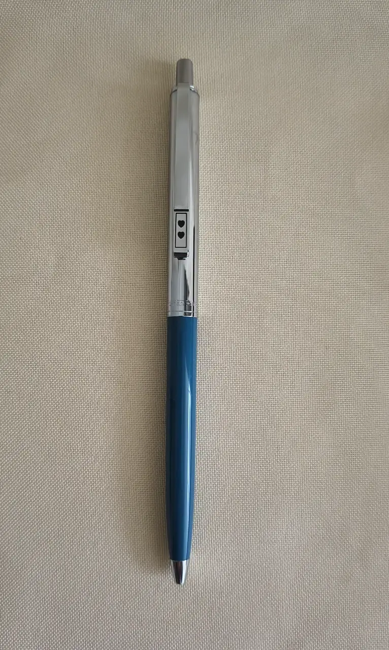 Bolígrafo Vintage Paper Mate azul y plateado 1979 - 3