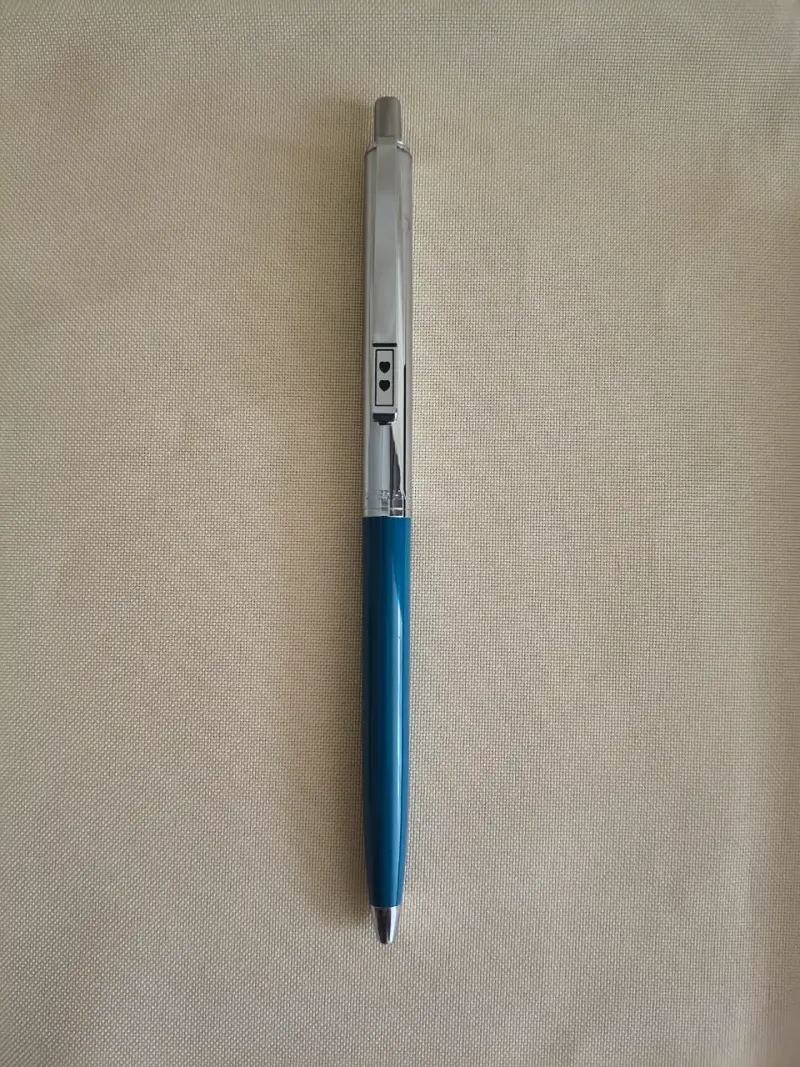 Bolígrafo Vintage Paper Mate azul y plateado 1979 - 4