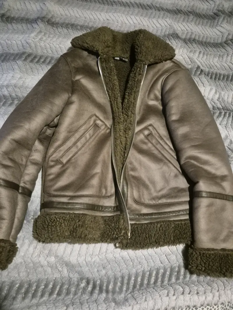 Chaqueta de cuero sintético con forro Zara - 1