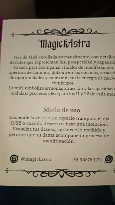 Vela de miel artesanal MagickAstra - miniatura 4