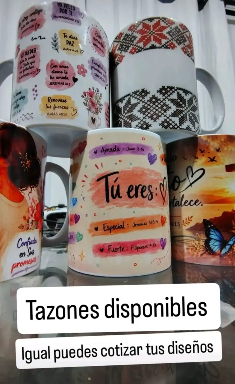 Tazones personalizados con frases inspiradoras