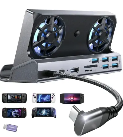 Base de Enfriamiento con Ventiladores RGB para Consolas - miniatura 1