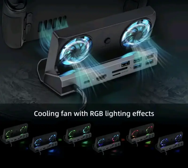 Base de Enfriamiento con Ventiladores RGB para Consolas - 2