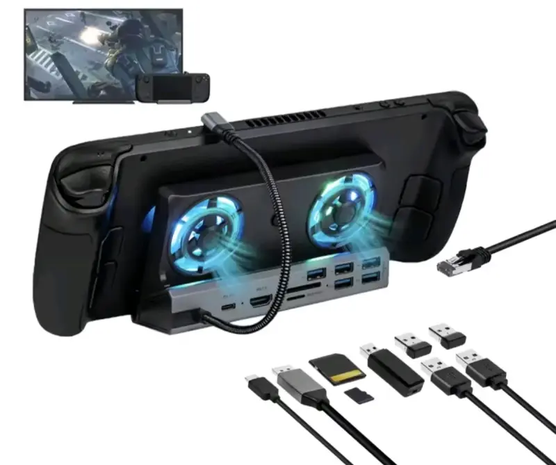 Base de Enfriamiento con Ventiladores RGB para Consolas - 3