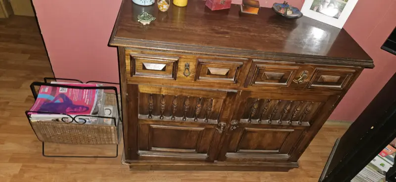 Comoda de madera vintage con cajones - 2