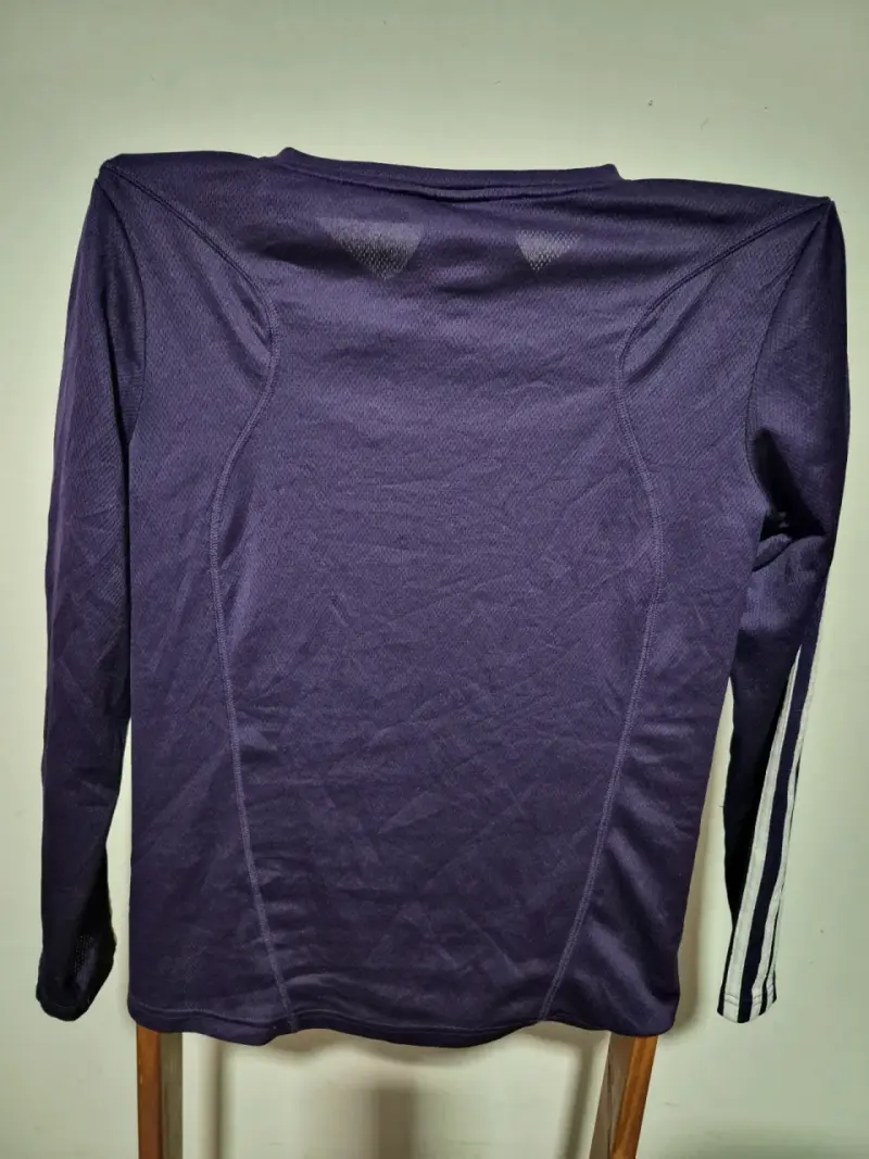 Polera deportiva morada Adidas de manga larga - 2