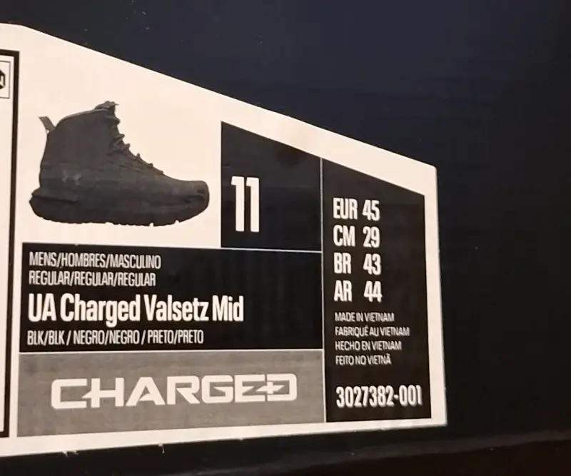 Botas tácticas Under Armour Charged Valsetz Mid negras - 4