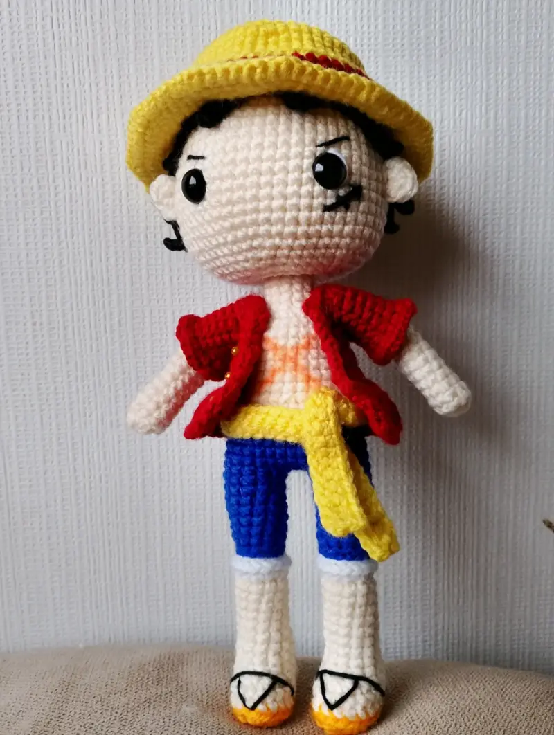 Muñeco amigurumi de personaje anime hecho a mano - 2