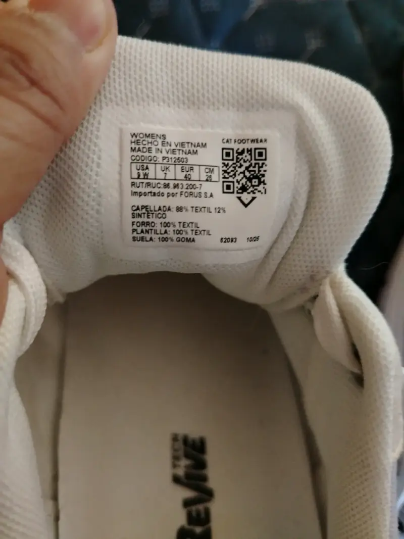 Zapatillas casuales blancas para mujer CAT - 3