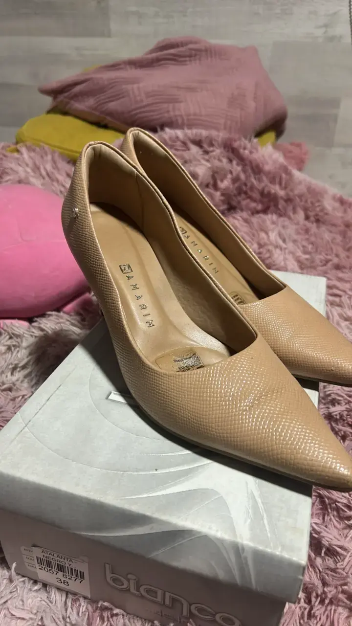Zapatos de tacón beige - 1