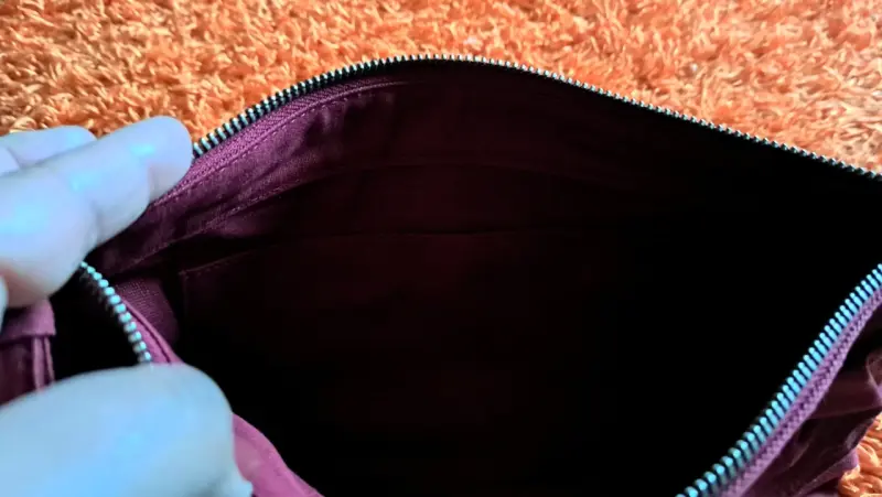 Bolso de mano morado Esprit con volantes - 3