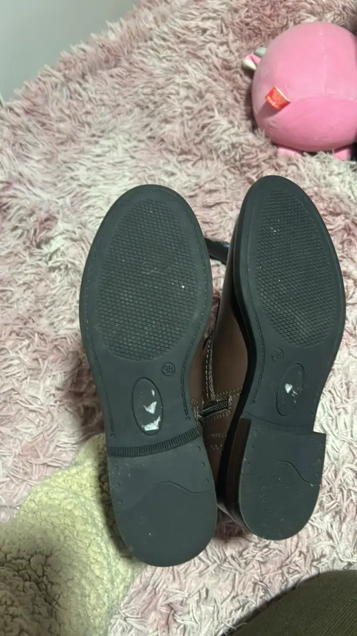 Botines de cuero marrón con cordones RKF - 2