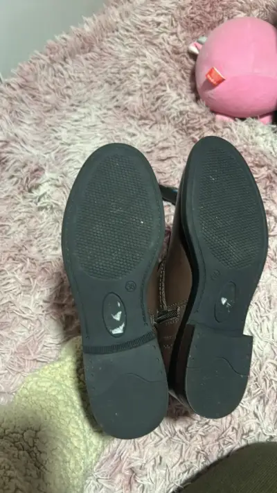 Botines de cuero marrón con cordones RKF - miniatura 2