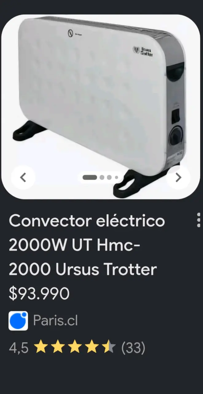 Calefactor convector eléctrico 2000W Ursus Trotter - 4
