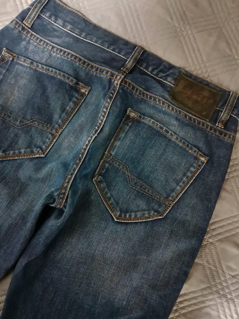Jeans de mezclilla azul para hombre - 3
