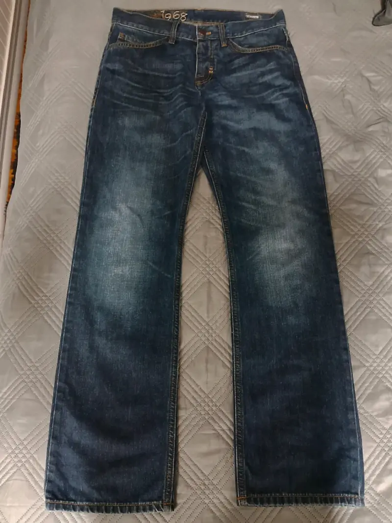 Jeans de mezclilla azul para hombre - 5