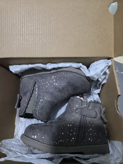 Botines de bebé gris 21 con brillo Bubble Gummers - miniatura 1
