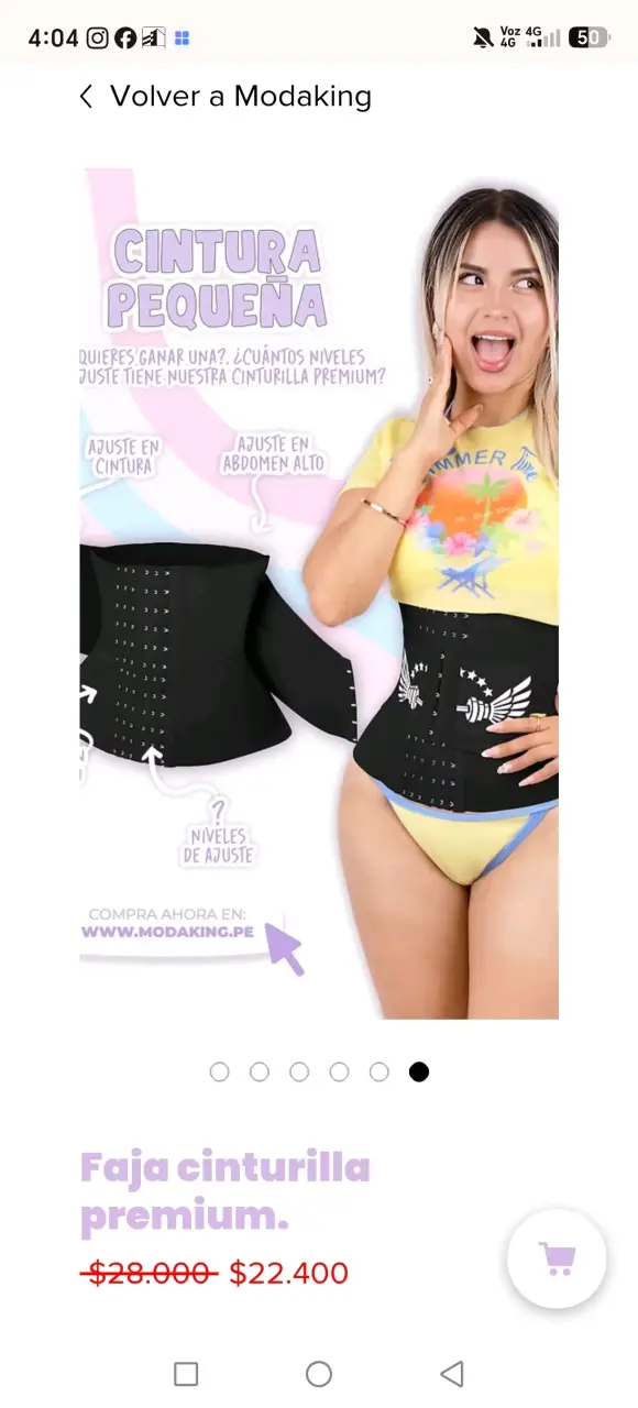 Faja Cinturilla Premium Ajustable Negra - 1