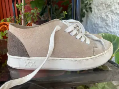 Zapatillas casuales beige con detalles naranjas - miniatura 6