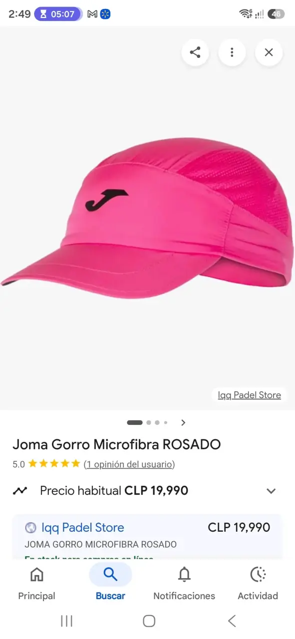 Gorro deportivo Joma rosado de microfibra - 4