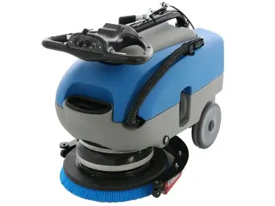 Máquina fregadora de pisos industrial azul - miniatura 2
