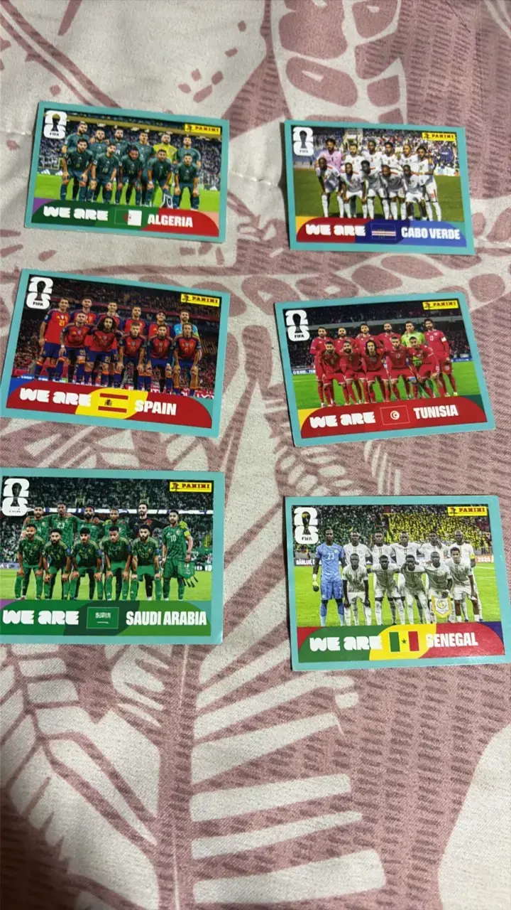 Set de láminas Panini equipos de fútbol