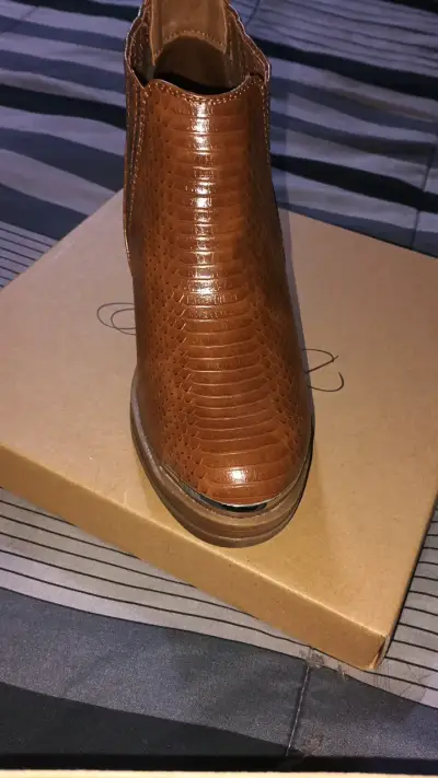 Botines marrón con tacón alto N37 - miniatura 3