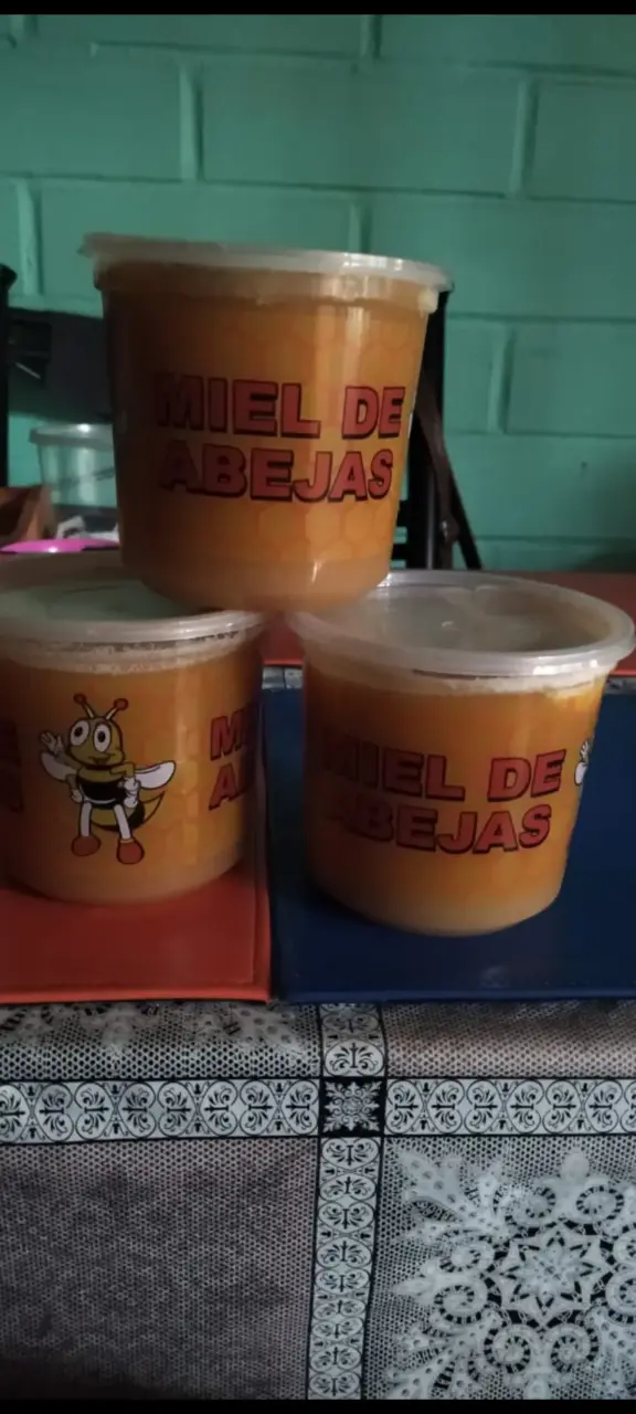 Miel de abejas en envase plástico