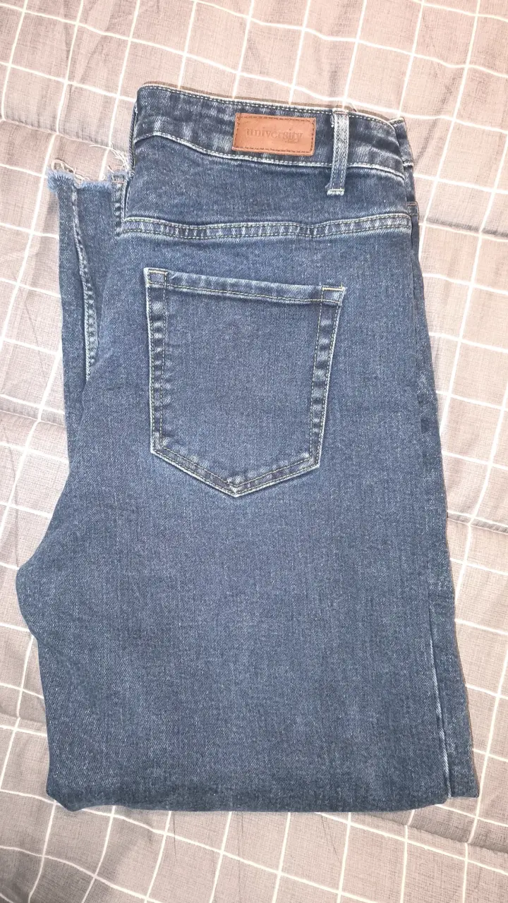 Jeans azul recto University - 5