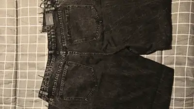 Jeans negros rectos Sybilla para mujer - miniatura 2