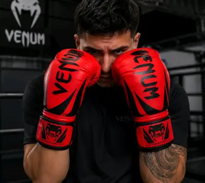 Guantes de Boxeo Rojos Venum 12 oz - miniatura 3