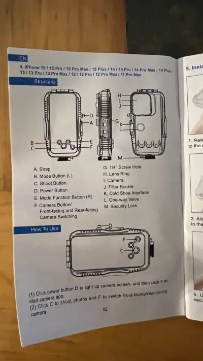 Carcasa de buceo Puluz para iPhone hasta 40m - miniatura 5