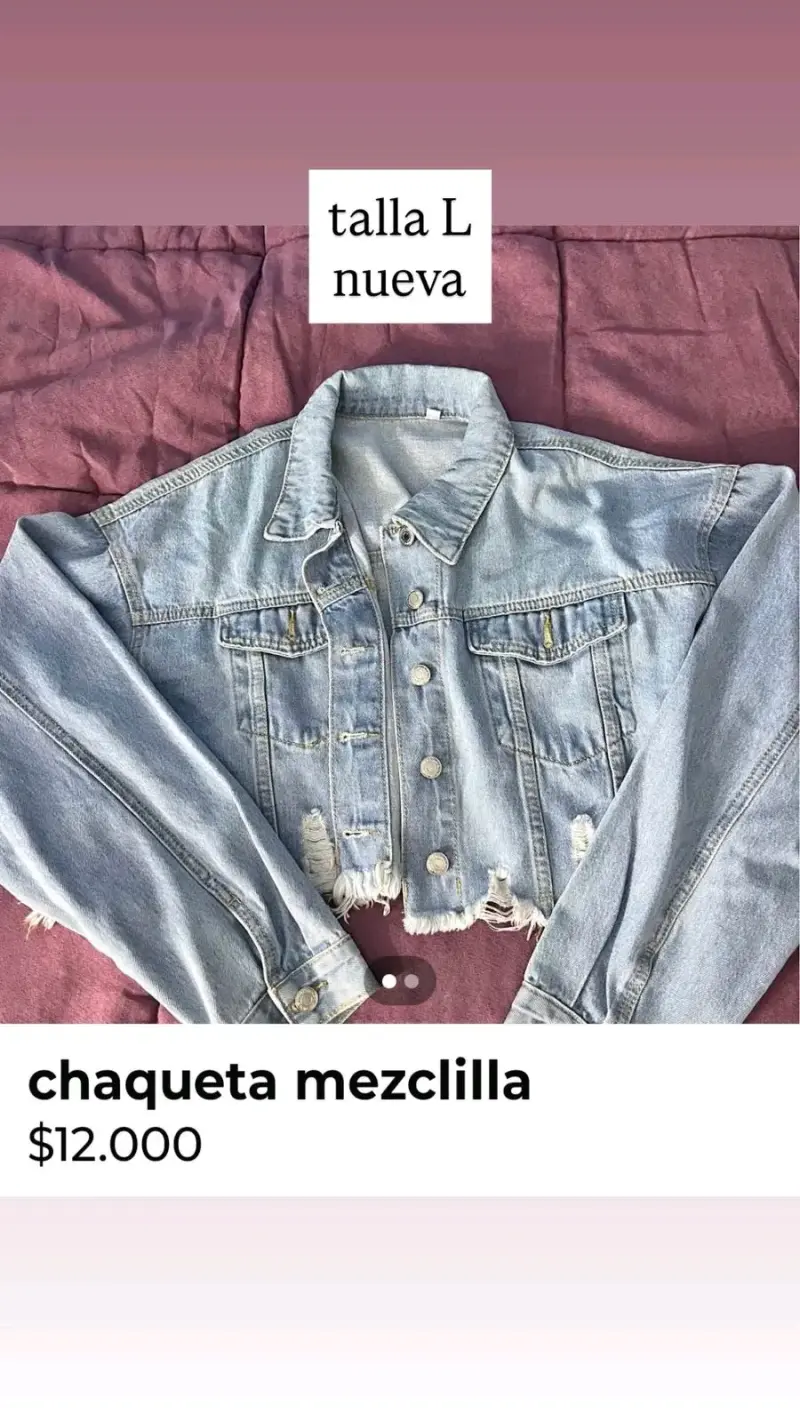 Chaqueta de mezclilla talla L nueva