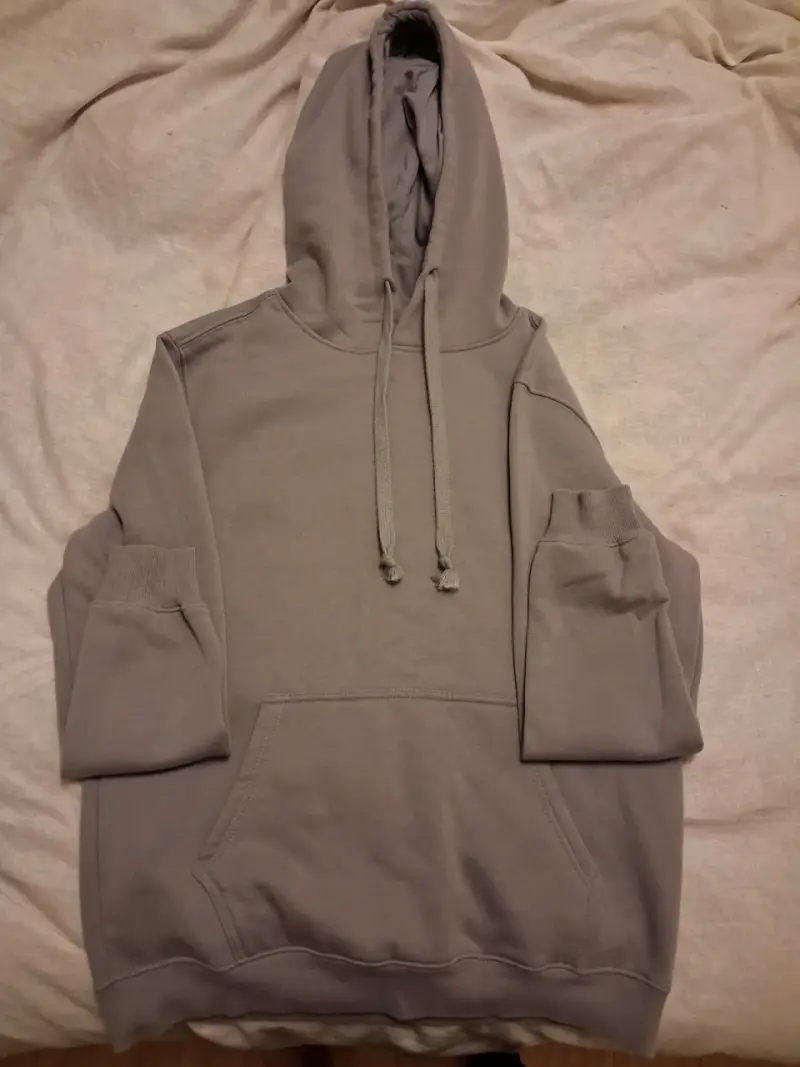 Polerón con capucha gris unisex
