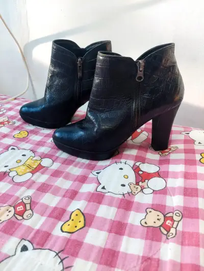 Botines de cuero negro gacel - miniatura 2