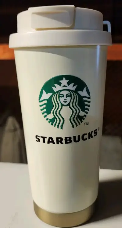 Vaso térmico Starbucks blanco con tapa - miniatura 1