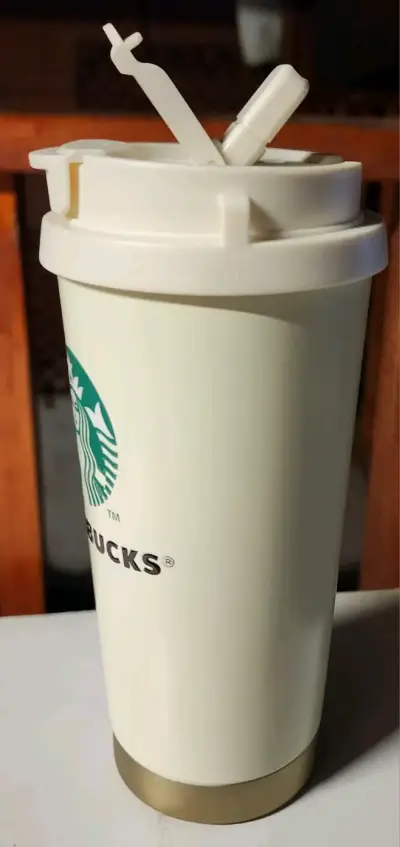 Vaso térmico Starbucks blanco con tapa - miniatura 3