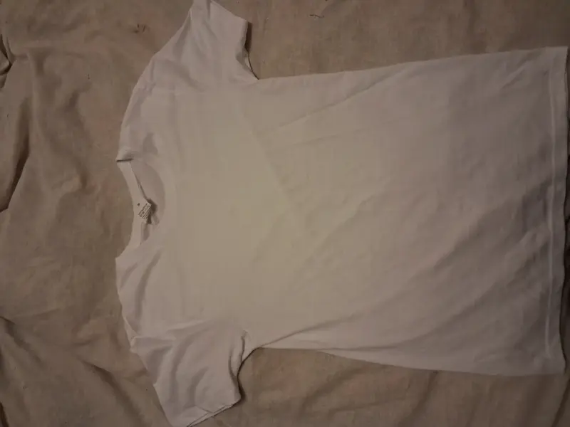 Polera Blanca de Algodón Talla S - 1