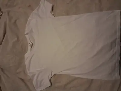 Polera Blanca de Algodón Talla S - miniatura 1