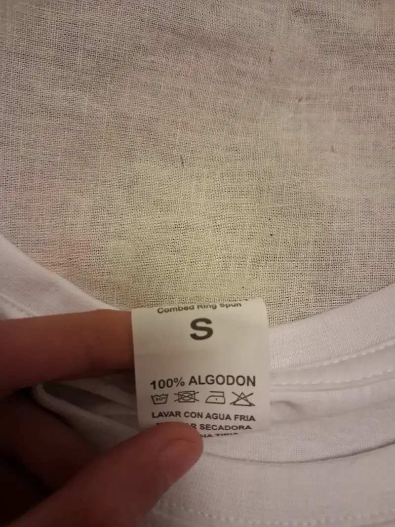 Polera Blanca de Algodón Talla S - 2