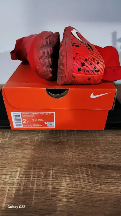 Botines de fútbol Nike Mercurial rojos - miniatura 4